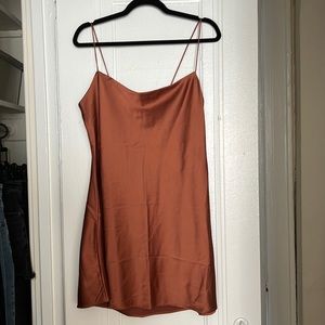 Orangey Red Slip Dress